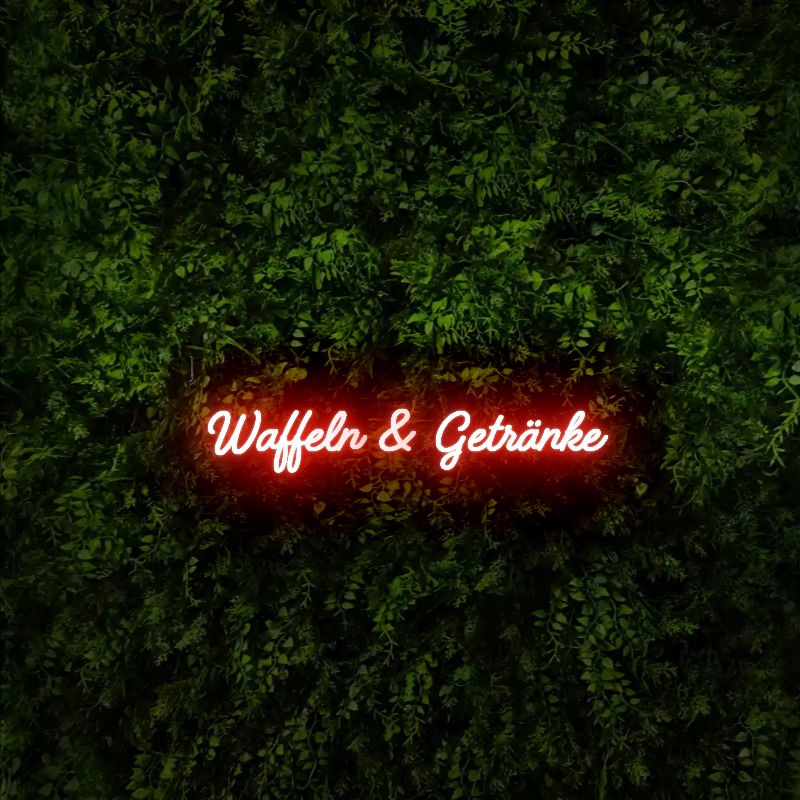 Waffeln & Getränke – Neon Sign