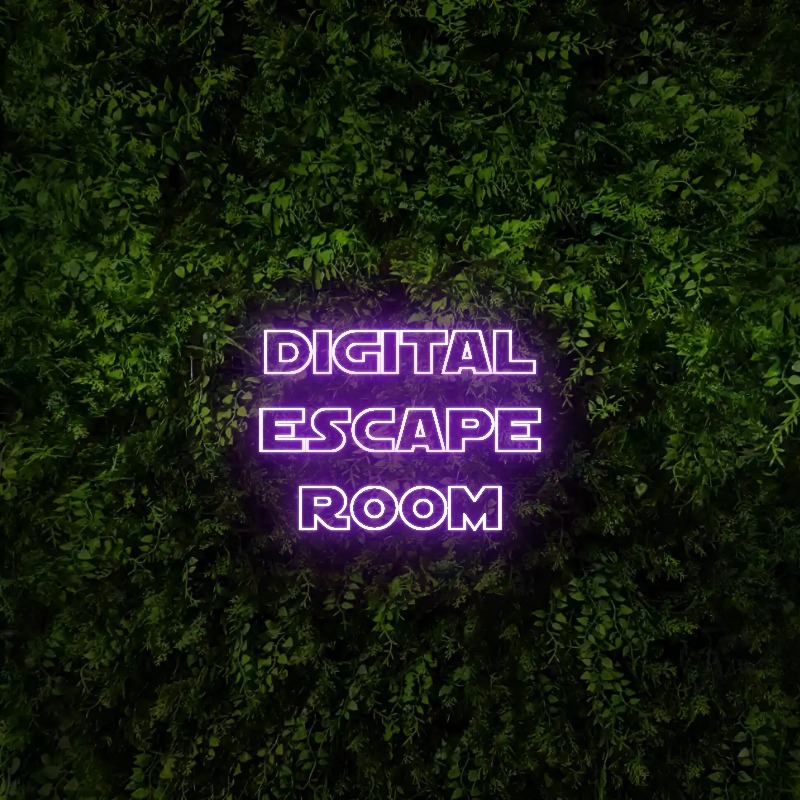 Digital
Escape 
room – Neon Sign